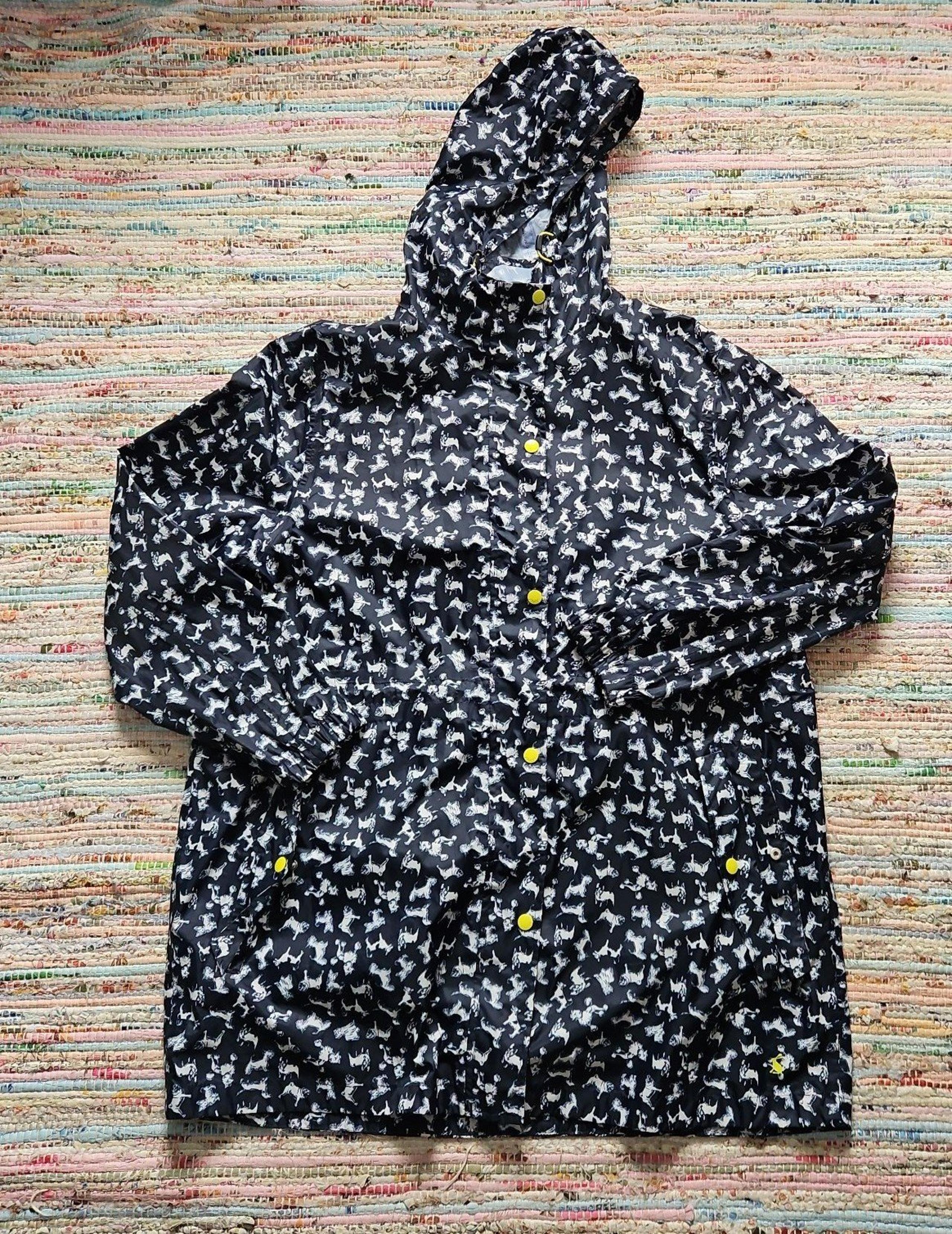 Joules Right as Rain Dog Print Rain Jacket Women's size US 14