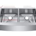 NEWStarstar 50/50 Double Bowl Kitchen Sink Bottom Two Grids Stainless Steel16x14