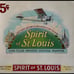1920s SPIRIT OF ST. LOUIS CIgar label 1920s vintage metal sign plate