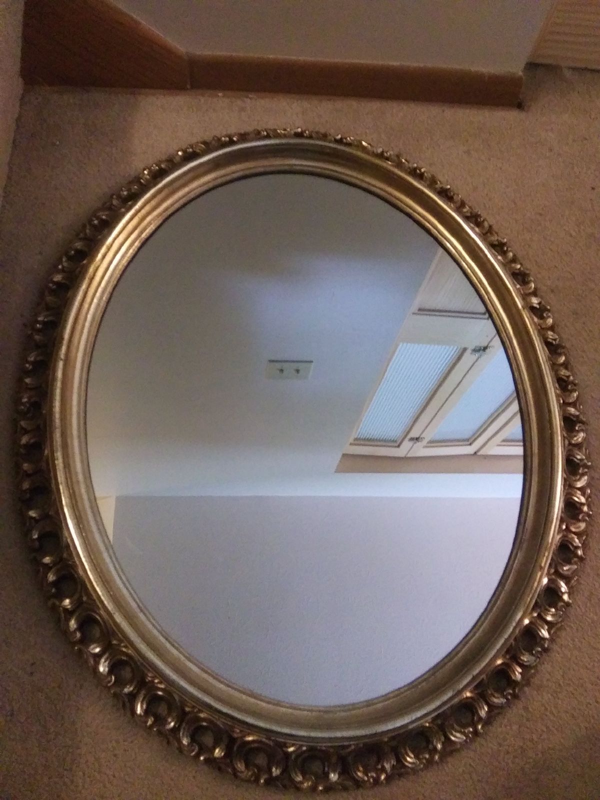 Ovaled hard plastic mirror