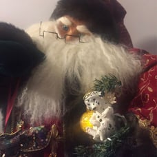 Vintage Father Christmas w/ Dalmatian