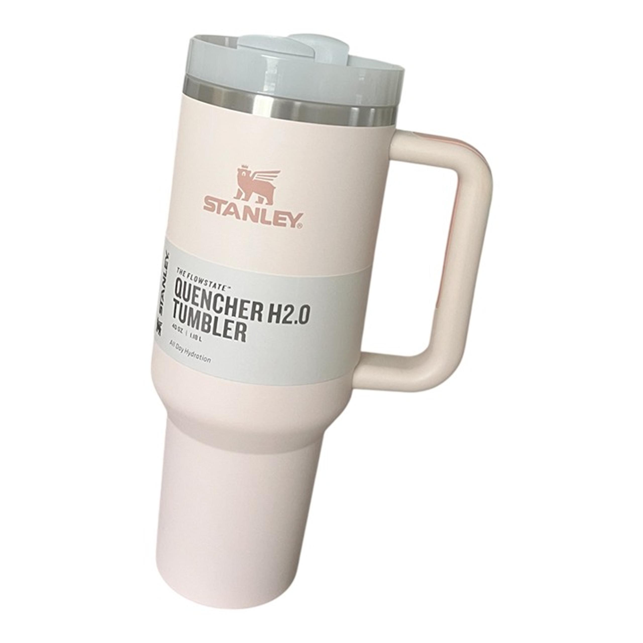 Stanley Tumblers Dual Wall Insulated Stainless Steel Off White 40oz,Pink