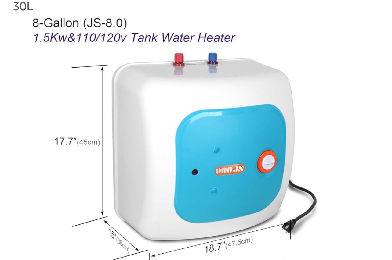110V-120V 1440-1500W Instant Electric Hot Water Heater Under Kitchen Small Tank