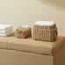 Small Wicker Baskets for Organizing, Recycled Paper Rope Storage Bin