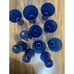Handblown blue glasses goblets Isreal 15 pieces beautiful