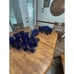 Handblown blue glasses goblets Isreal 15 pieces beautiful