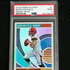 Baker Mayfield Rookie PSA graded 9 MINT