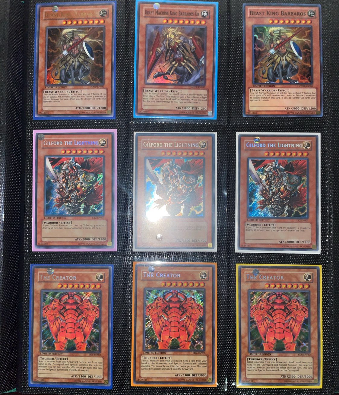 Yugioh random binder page