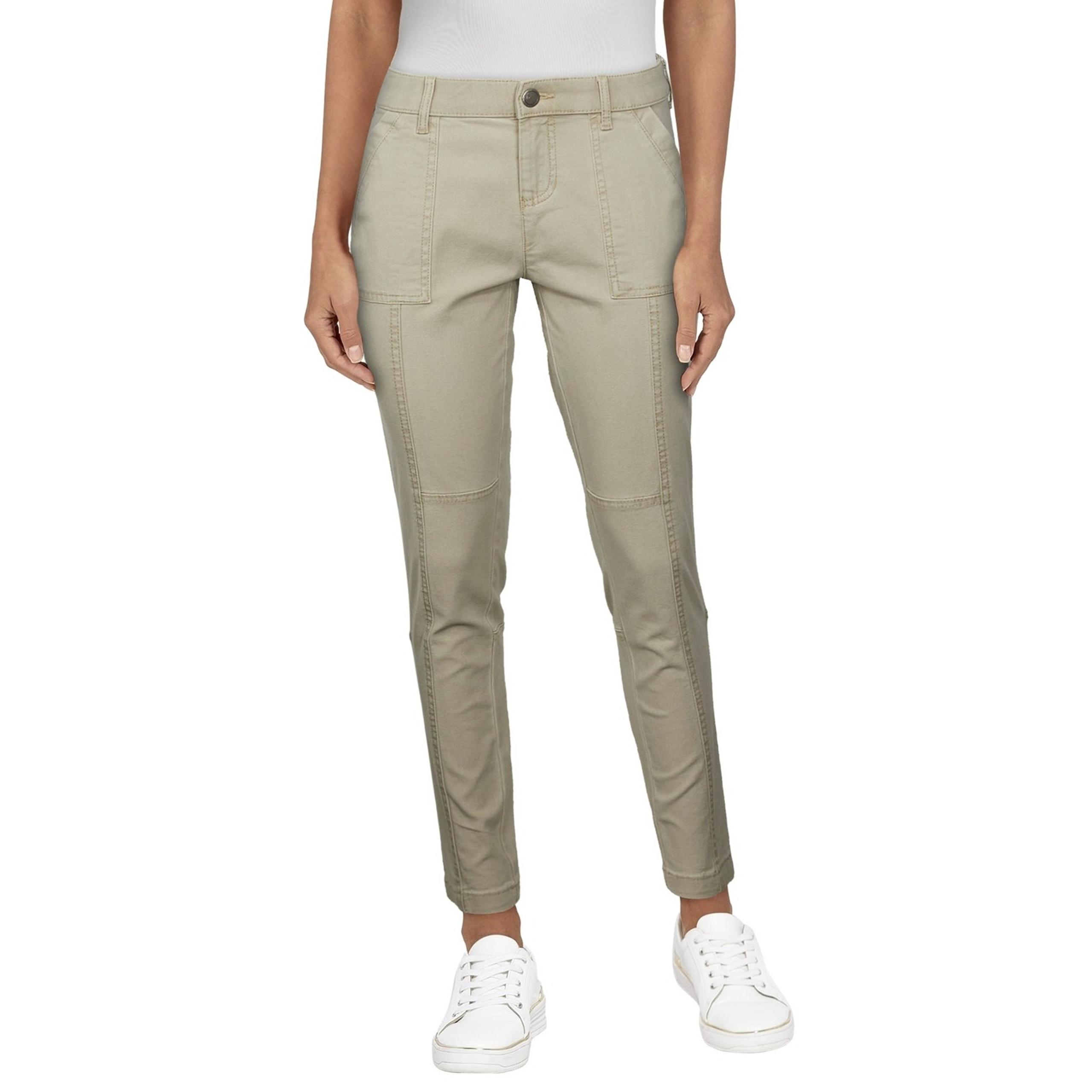 Natural Reflections Sz 10 Canvas Utility Pants Khaki Beige Classic Workwear New