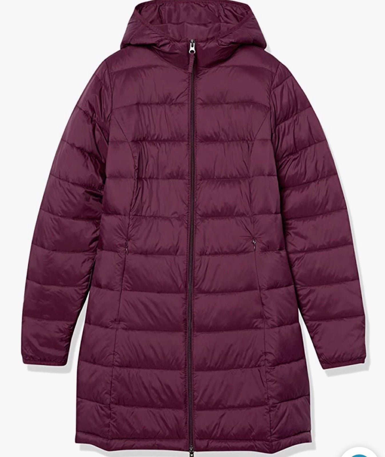 NWT Amazon Essentials Women's Lightweight Water-Resistant Hooded Puffer Coat