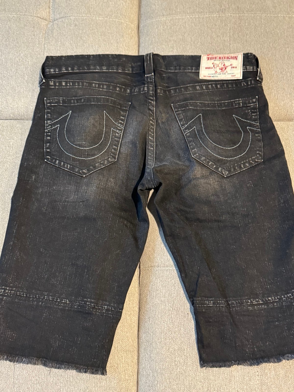 True Religion Moto Jean Shorts Size 36