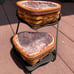 Longaberger Little Love Heart Baskets with Wrought Iron stand