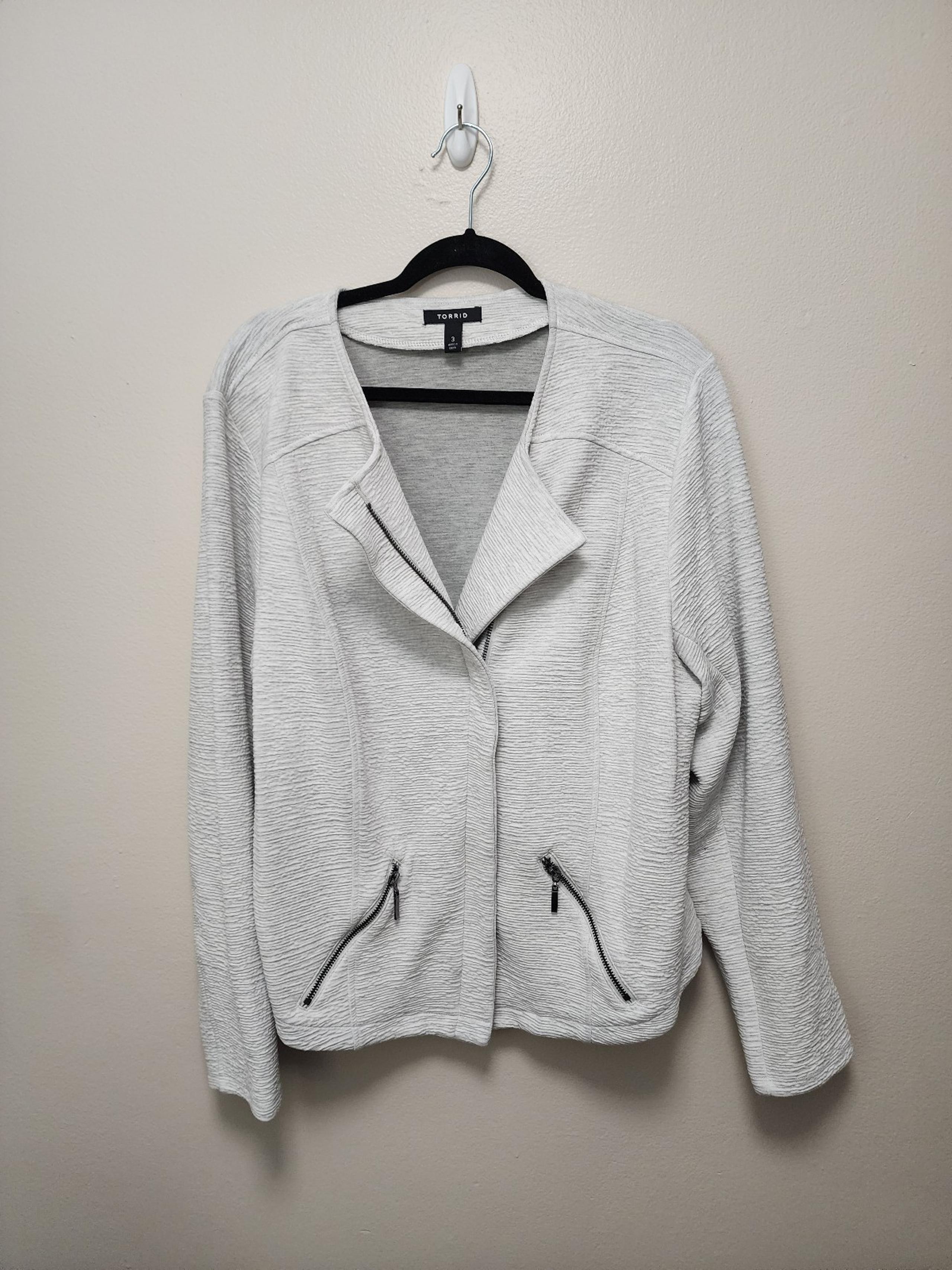 Torrid Crepe Moto Zip up Blazer
