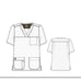 NWT Carhartt C15208 V-Neck 3 Pocket White Nursing Medical Scrub Top Shirt sz 3XL
