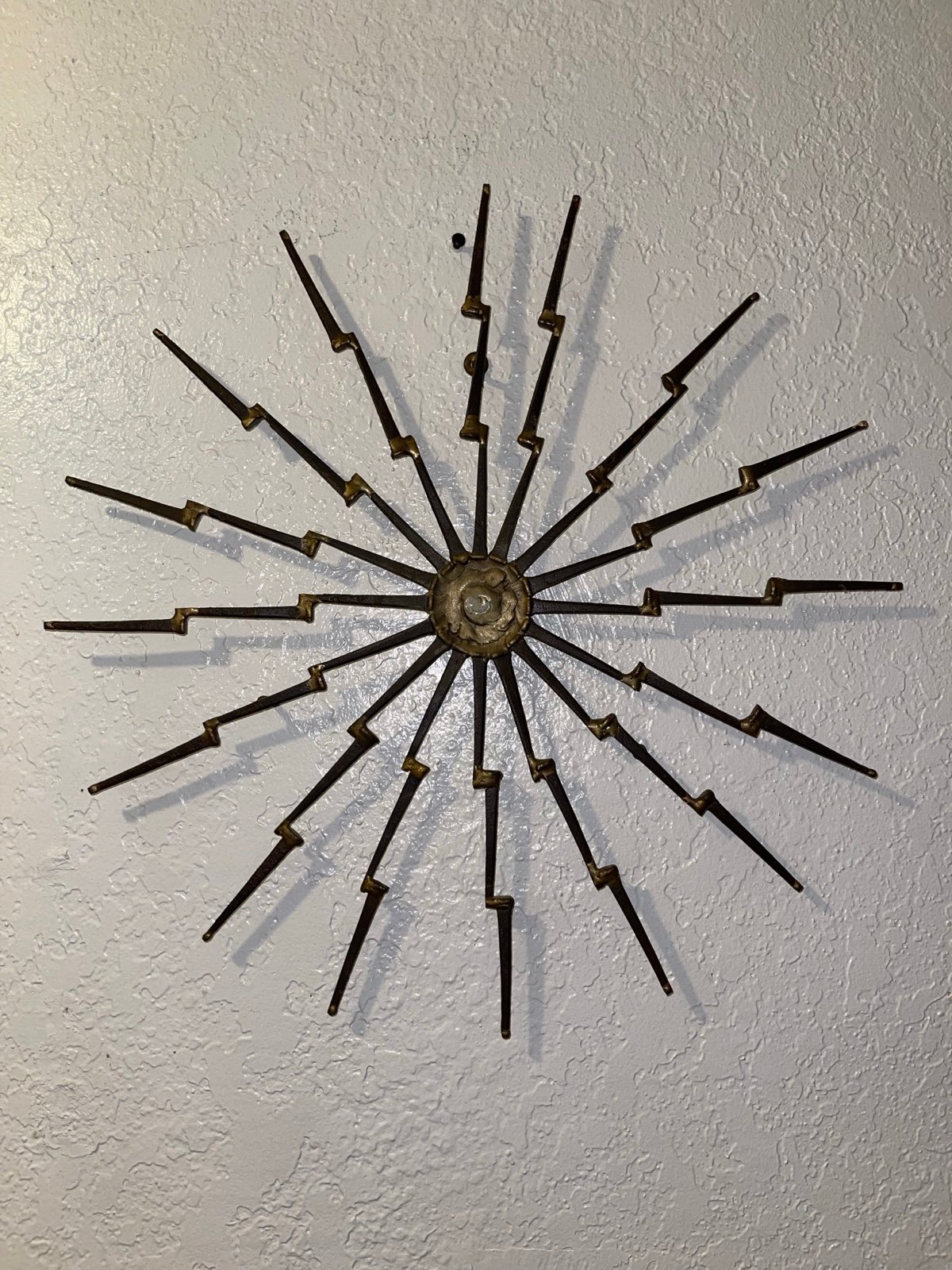Mid Century Iron Nail Wall Art
