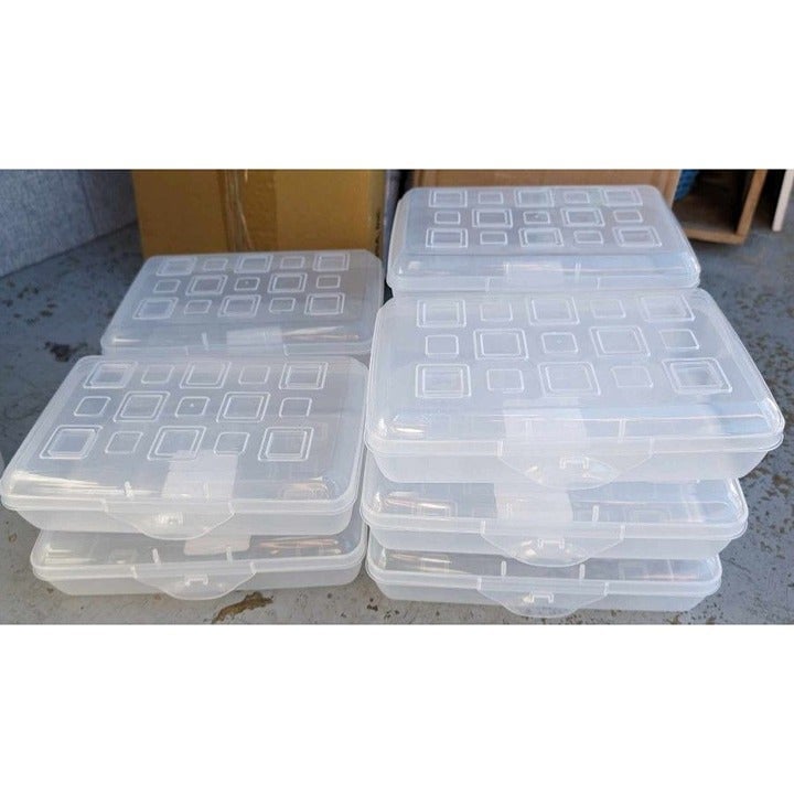 Sterilite Small Pencil Box Plastic, Clear 24 Case Pack