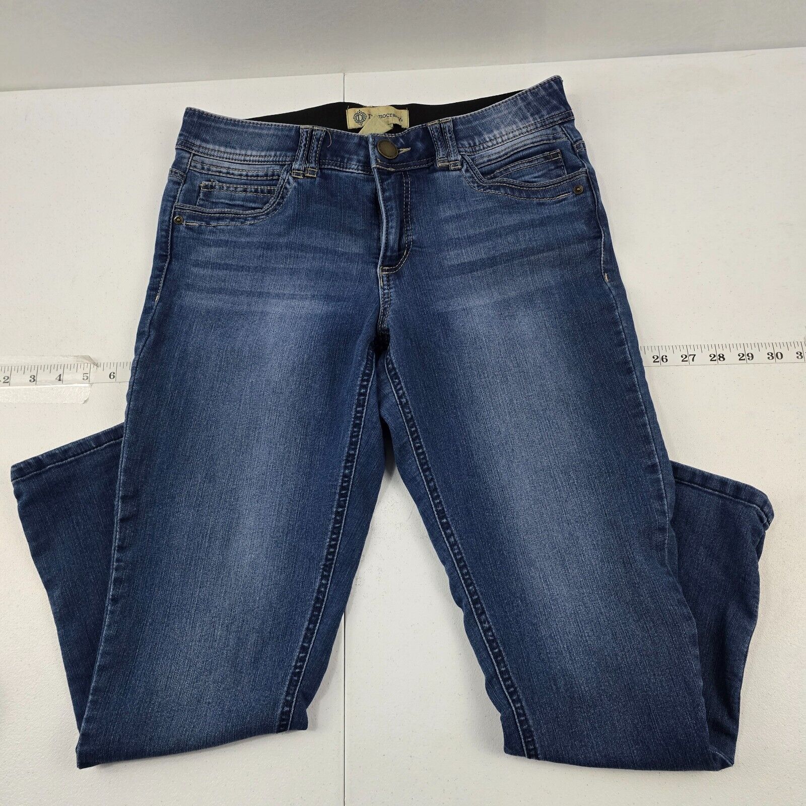 Democracy blue denim jeans slim skinny ankle 4602 womens 8 medium wash