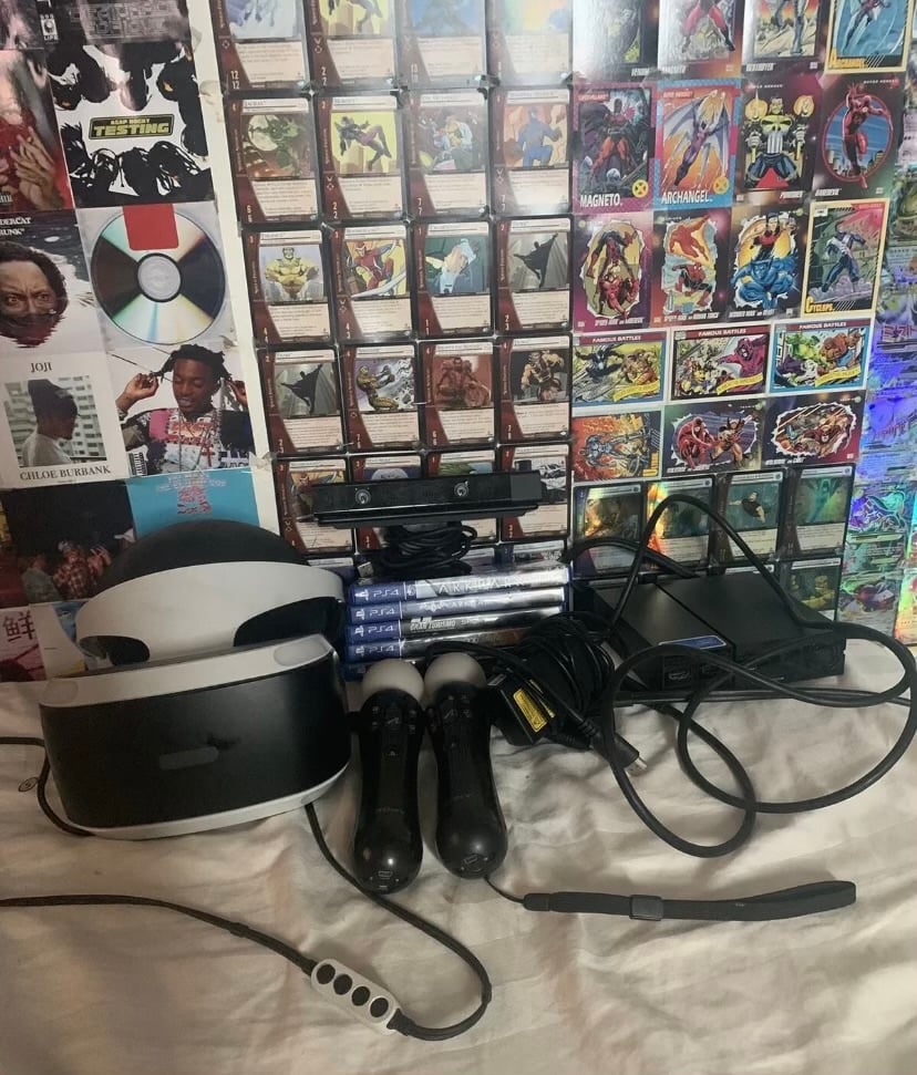 ps vr bundle (two controllers 4 games and all cords)