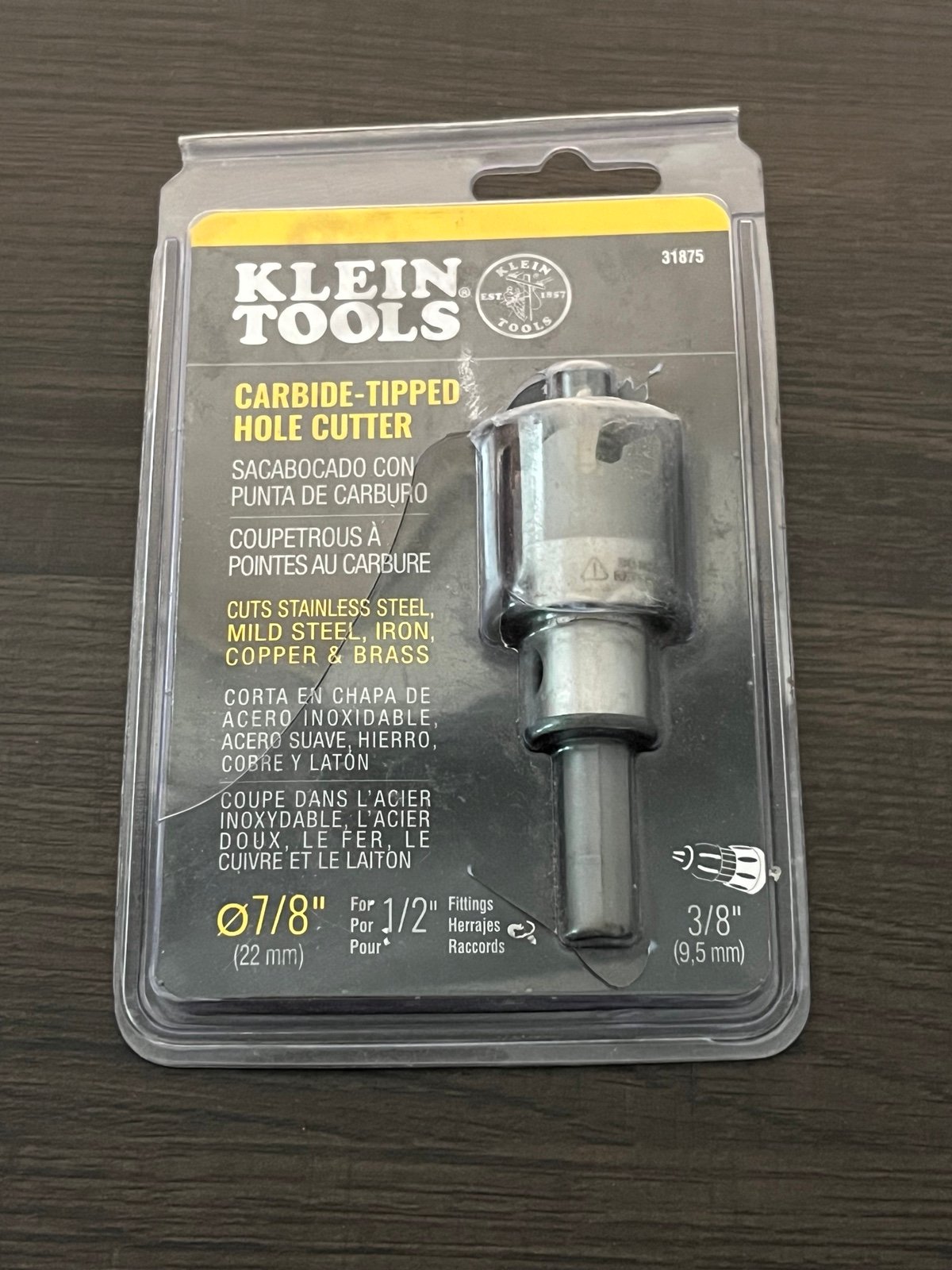 Klein Tools carbide-tipped hole cutter