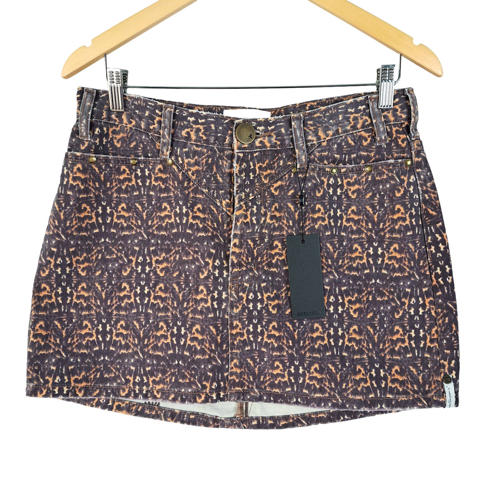 One teaspoon leopard vanguard skirt 2025
