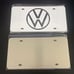VW Brand New Front Vanity Metal Plate Frame Holder (2 Pack)