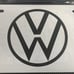 VW Brand New Front Vanity Metal Plate Frame Holder (2 Pack)