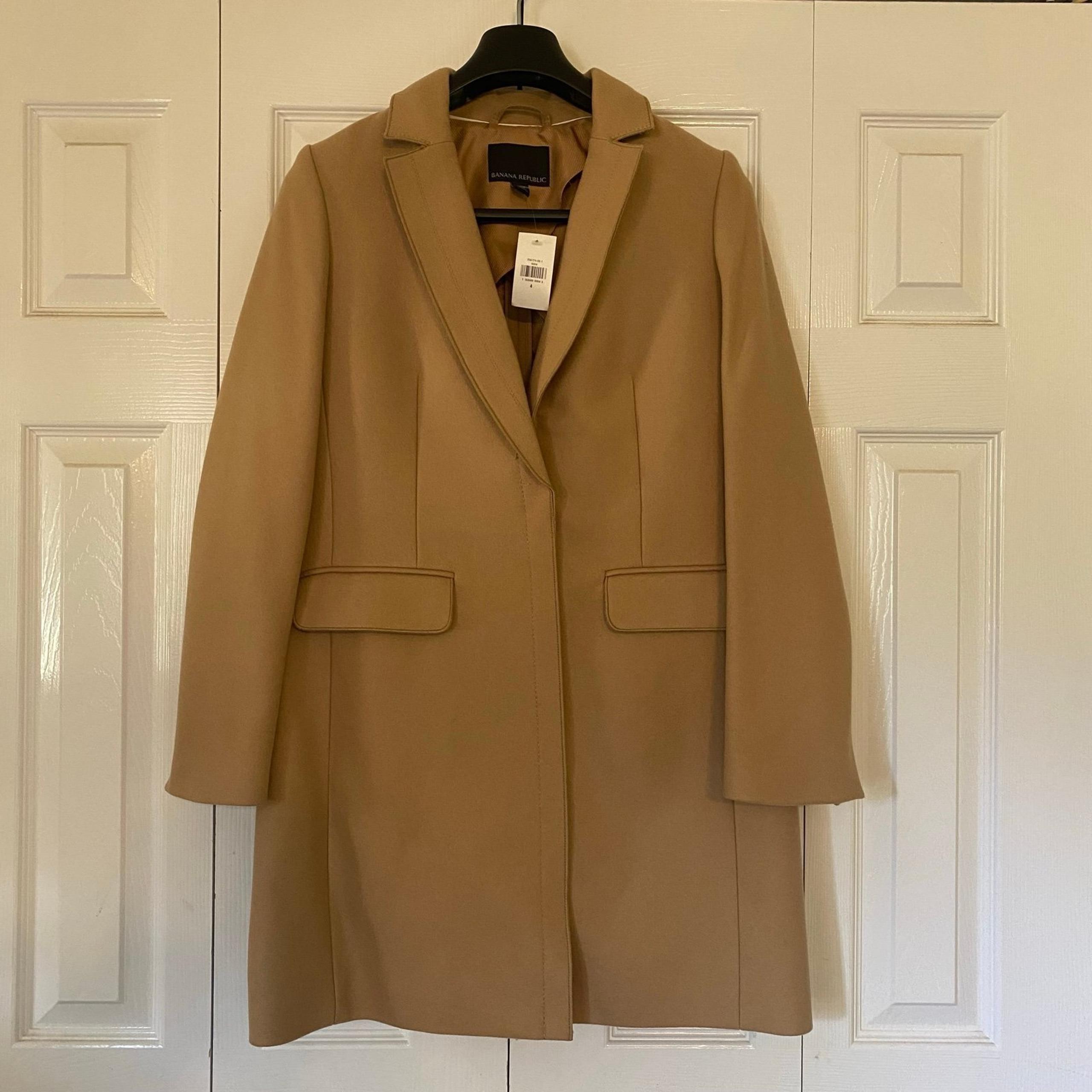 Banana Republic Wool Tan Coat NEW