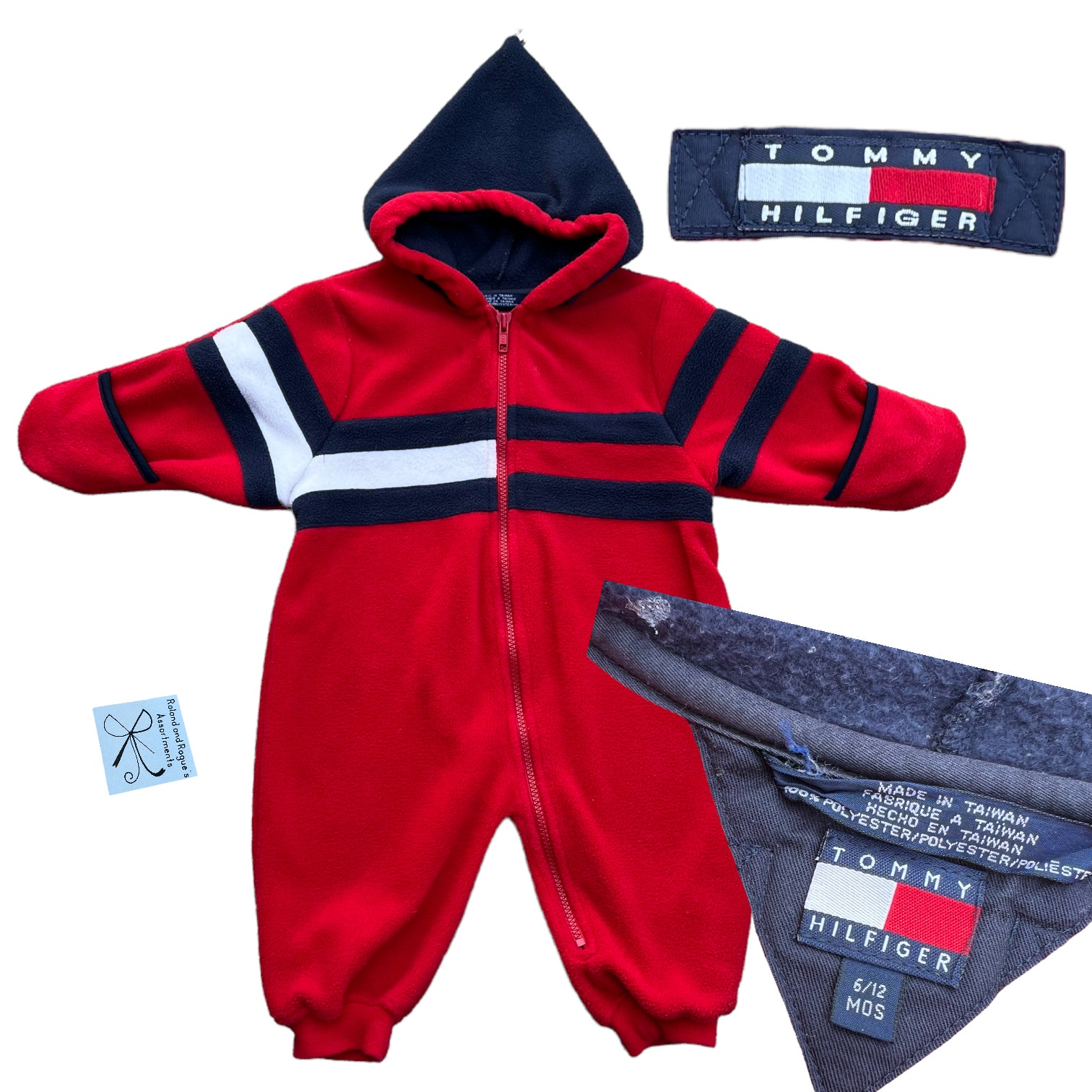 Tommy Hilfiger Fleece Bodysuit Baby Sz 6-12 Months