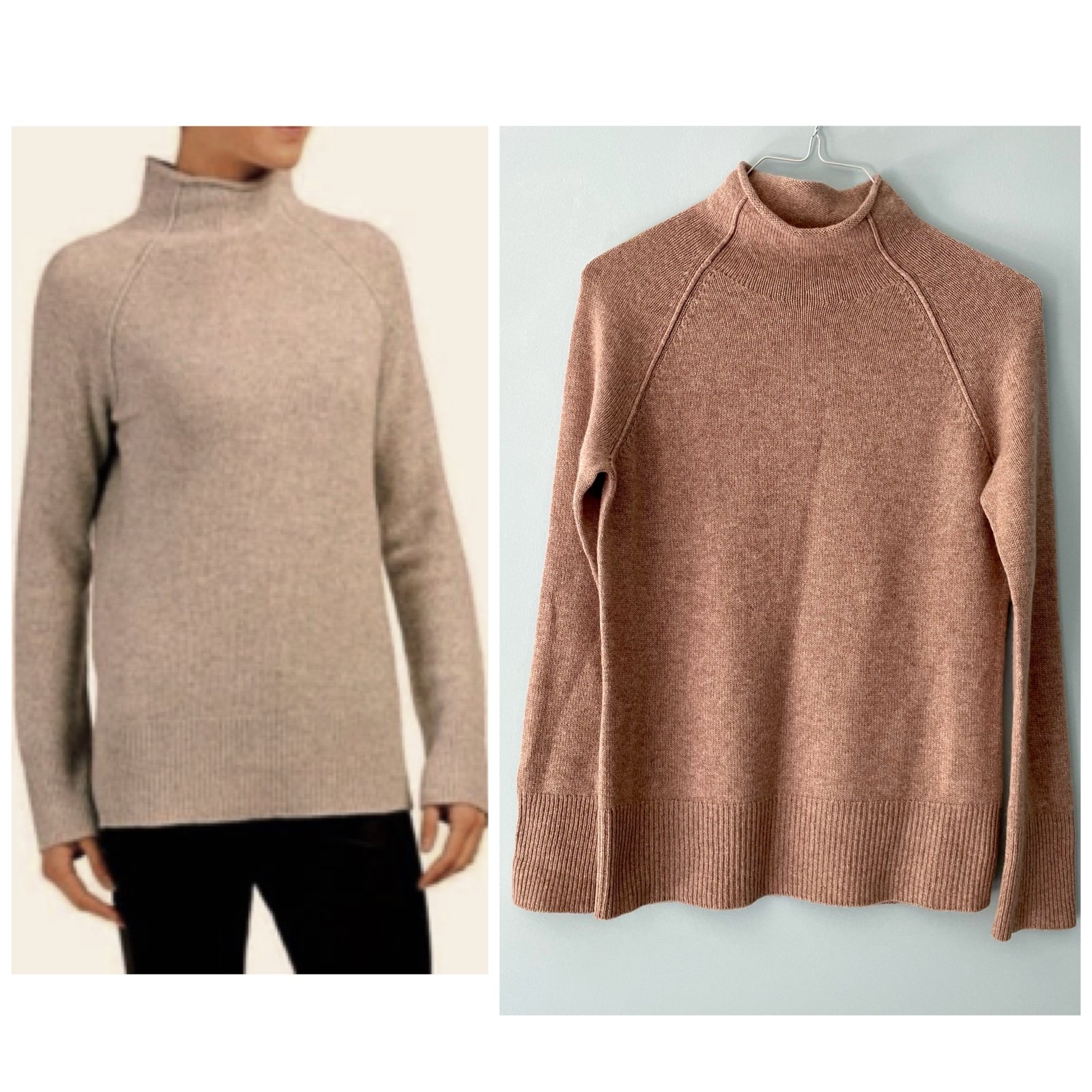 THEORY Karinella O Soft Cashmere Sweater in Heather Taupe J0718728