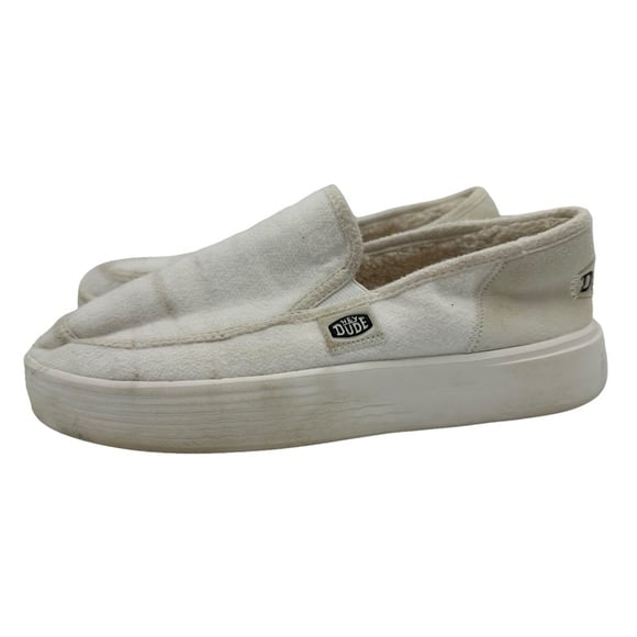 Hey Dude White Slip On Sunapee Womens Faux Shearling size 7