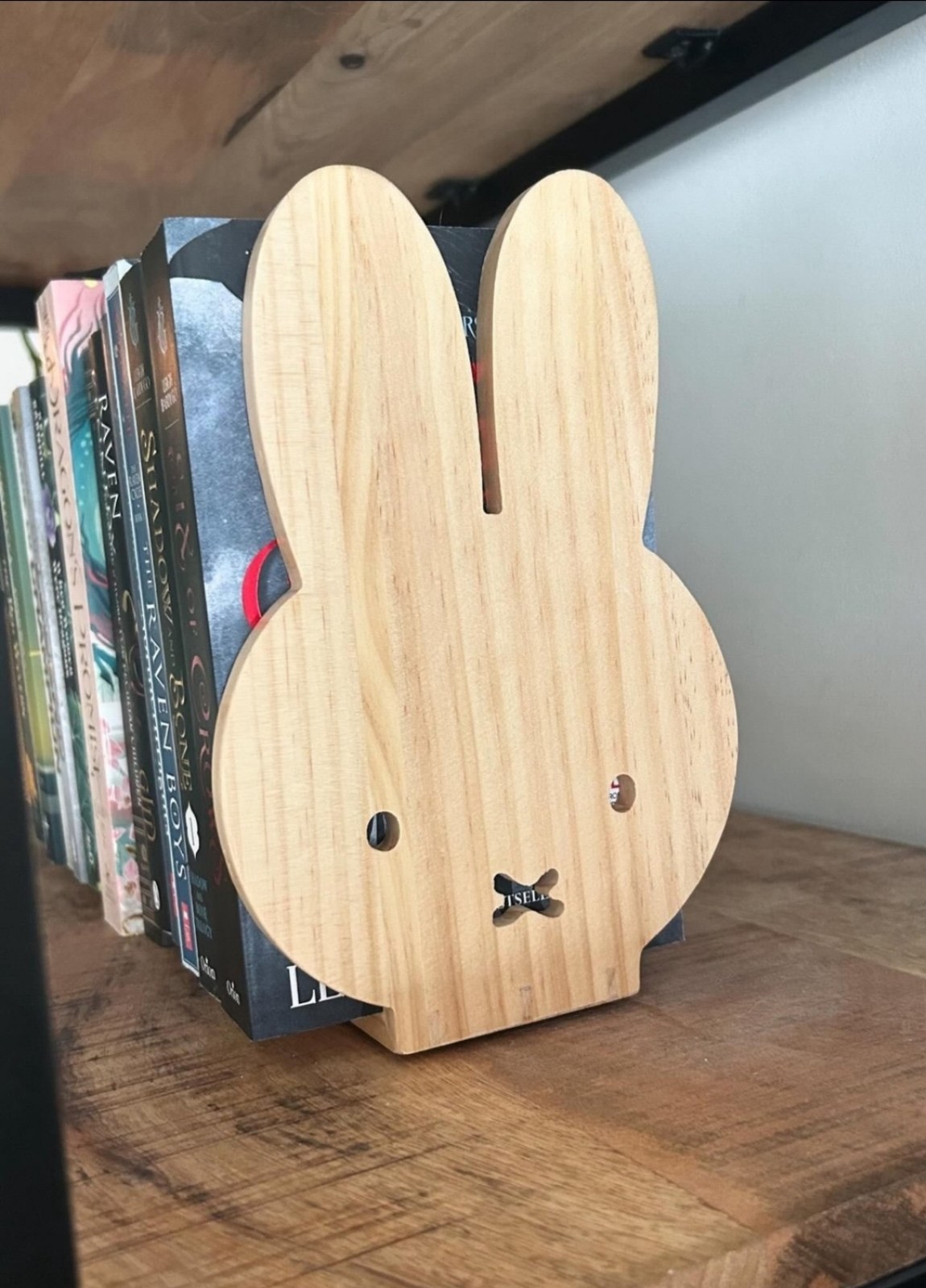Wooden Miffy Face shape Bookend holder kids Birthday Present Gift