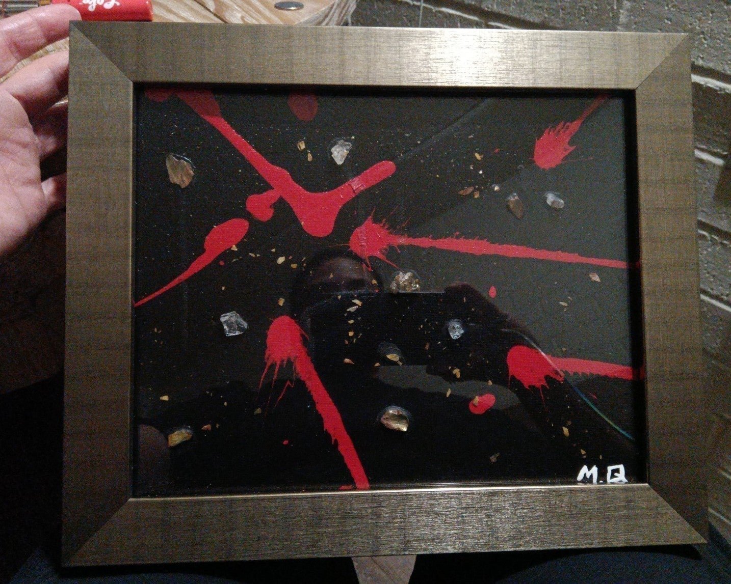 Bloody Herkimer And Mica Painting
