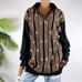 Vintage 90s Grunge Retro Black Indie Oversized Striped Grandpa Sweater / Sz: XL