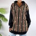 Vintage 90s Grunge Retro Black Indie Oversized Striped Grandpa Sweater / Sz: XL
