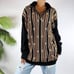 Vintage 90s Grunge Retro Black Indie Oversized Striped Grandpa Sweater / Sz: XL