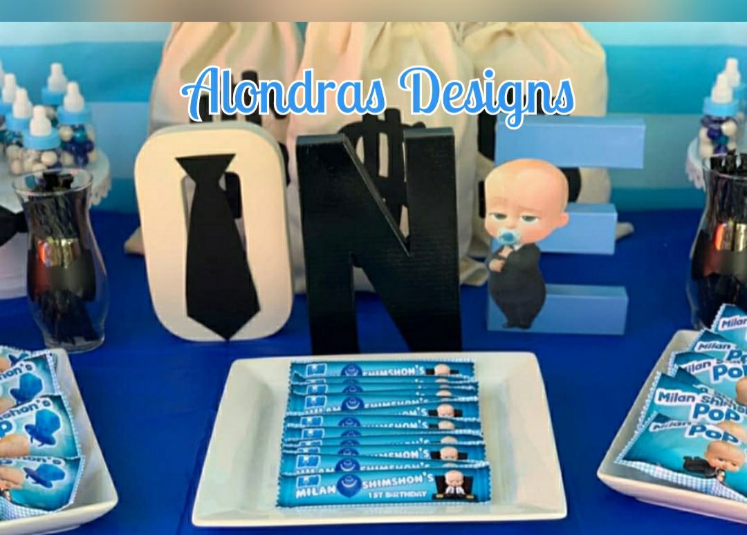 Boss baby party letters