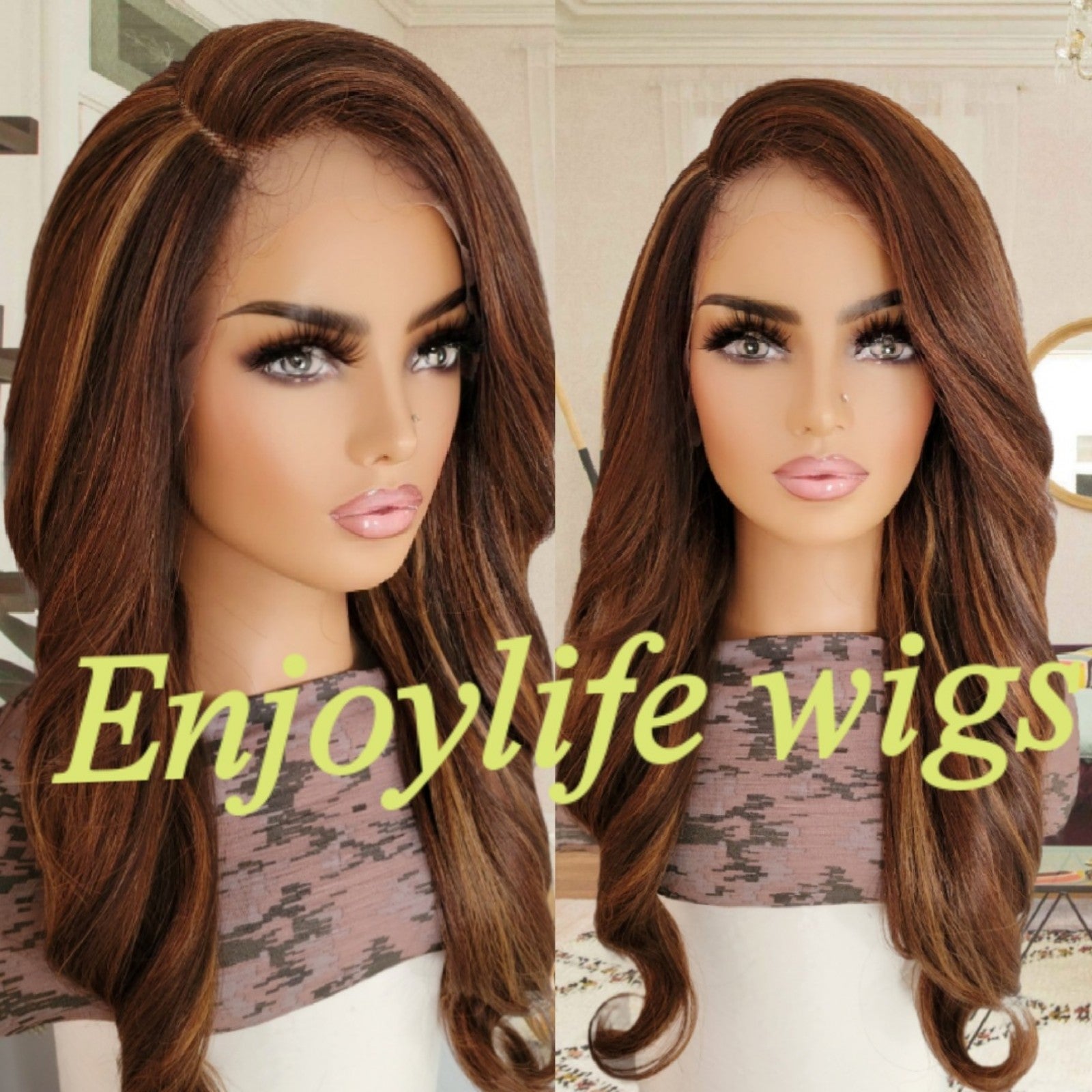 Human hair HD lace front with shifting part