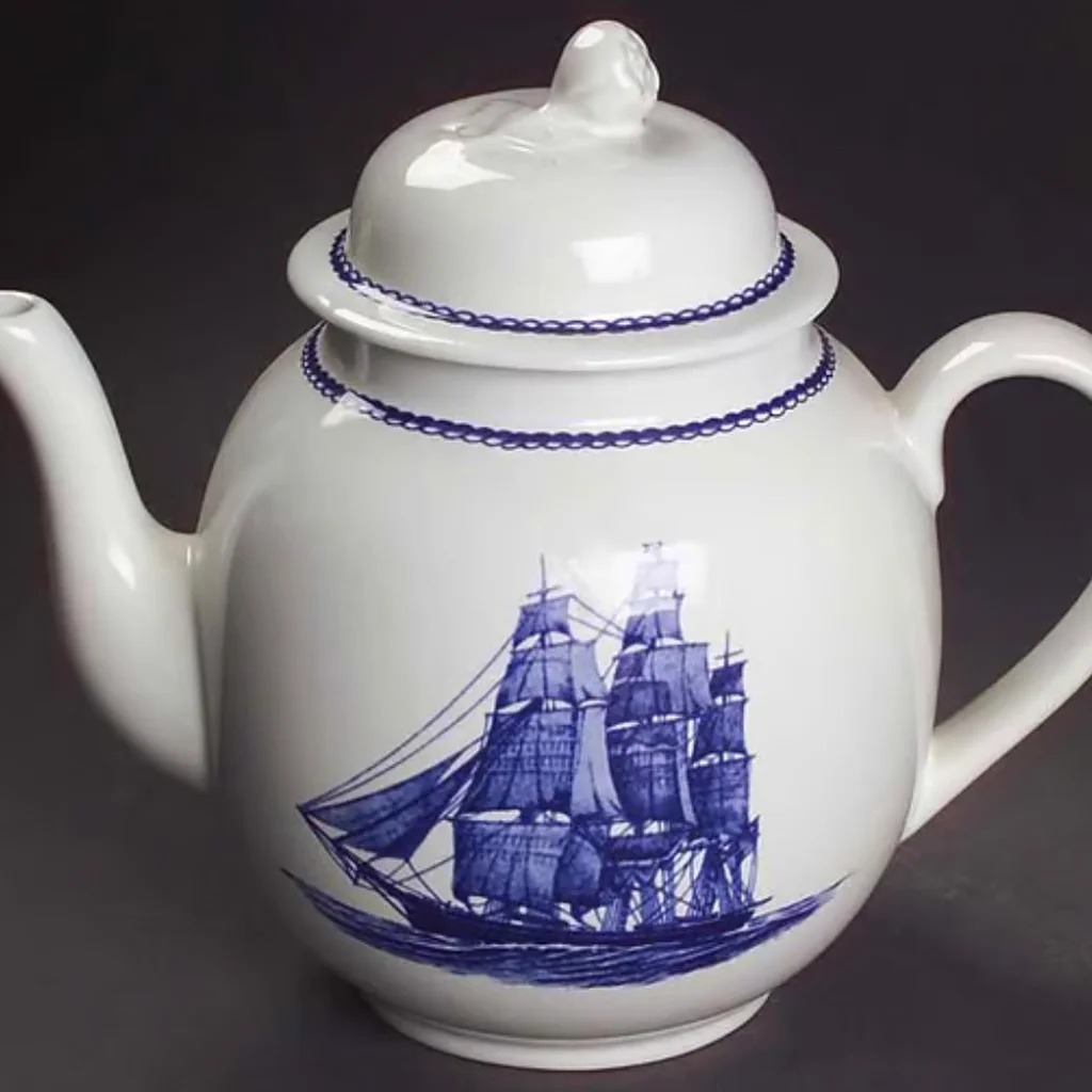 Mint Condition Wedgwood American Clipper Blue Teapot