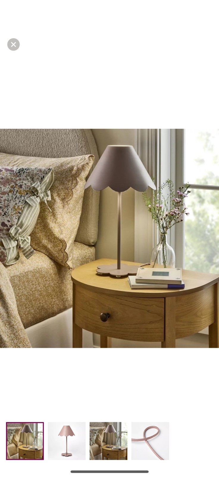 Scallop Shade Metal Table Lamp Purple - Threshold designed with Studio McGee