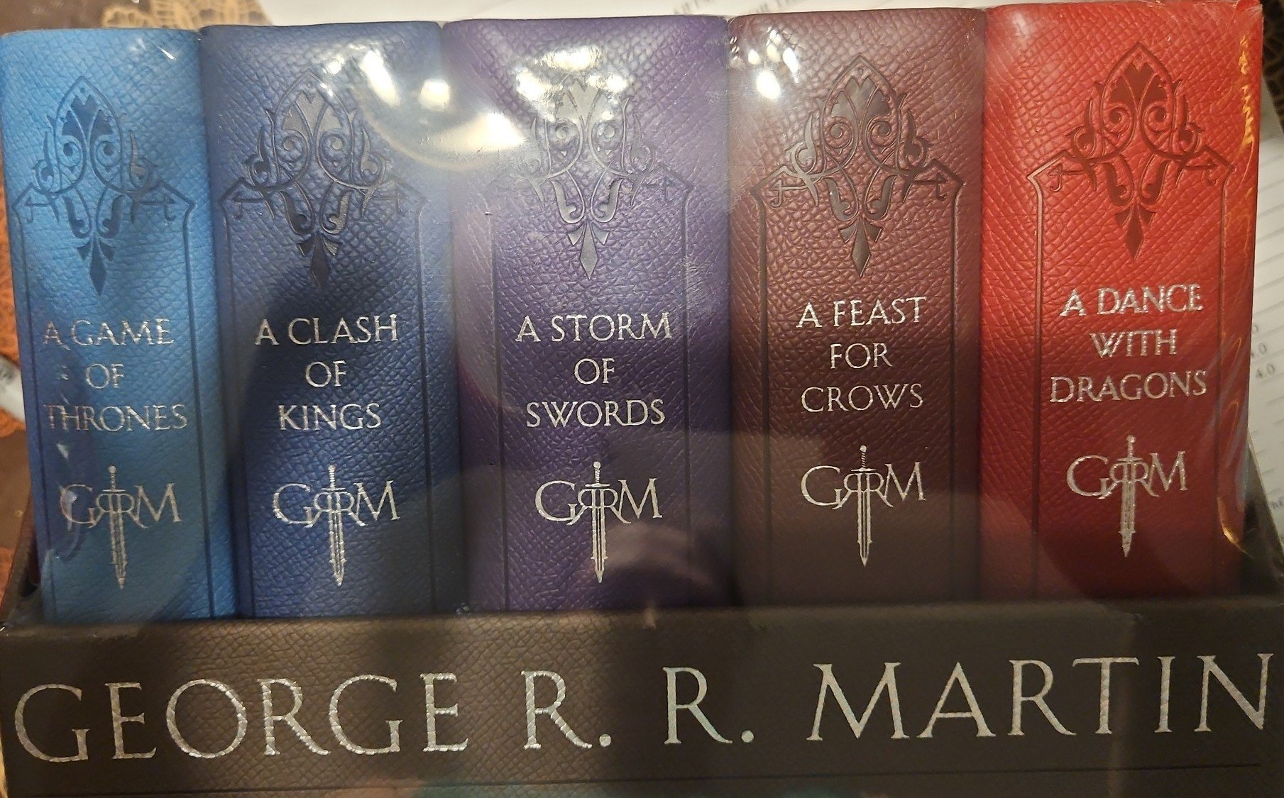 leather Song of ice and Fire - 5 book set by George R R Martin game of thrones
