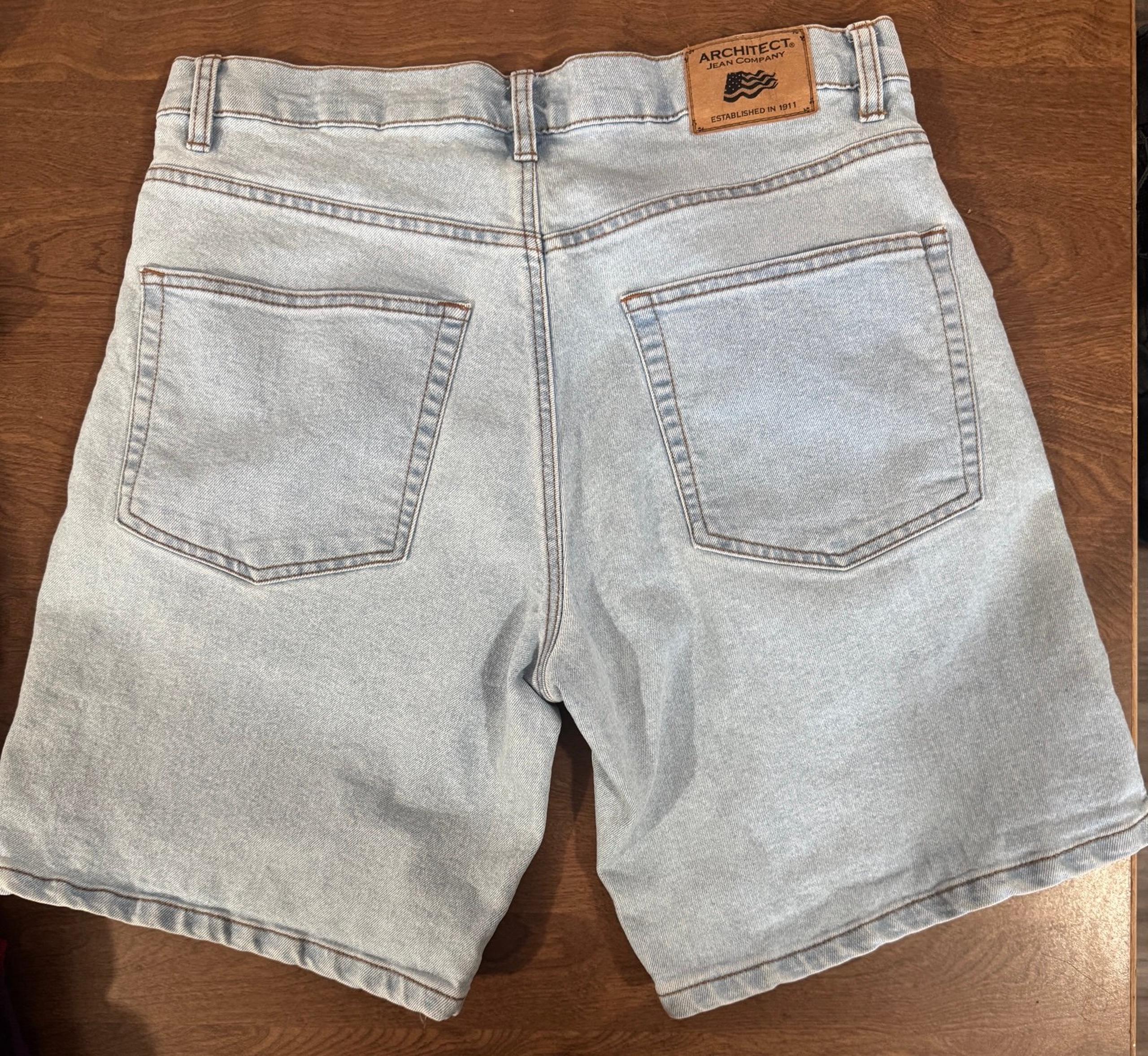 Architect Mens Jean Shorts Relaxed Fit Size 32