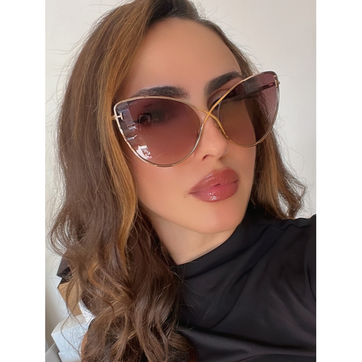 NEW Tom Ford Leila FT0786 Cat Eye Sunglasses in Gold Brown