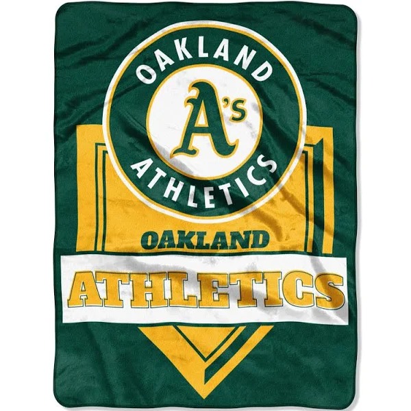 Oakland Athletics Home Plate Raschel Throw Blanket 60 x80