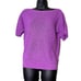 Lauren Ralph Lauren Medium Magenta 100% Linen 3/4 Sleeve Open Knit Mesh Top