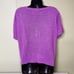 Lauren Ralph Lauren Medium Magenta 100% Linen 3/4 Sleeve Open Knit Mesh Top