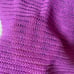 Lauren Ralph Lauren Medium Magenta 100% Linen 3/4 Sleeve Open Knit Mesh Top