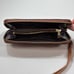 Lauren Ralph Lauren Wristlet Wallet Brown Croc Embossed Leather Zip Around