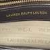 Lauren Ralph Lauren Wristlet Wallet Brown Croc Embossed Leather Zip Around