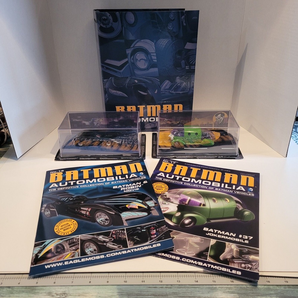 Eaglemoss Batman & Robin Jokermobile Diecast 1:43 W/ Magazines And Binder