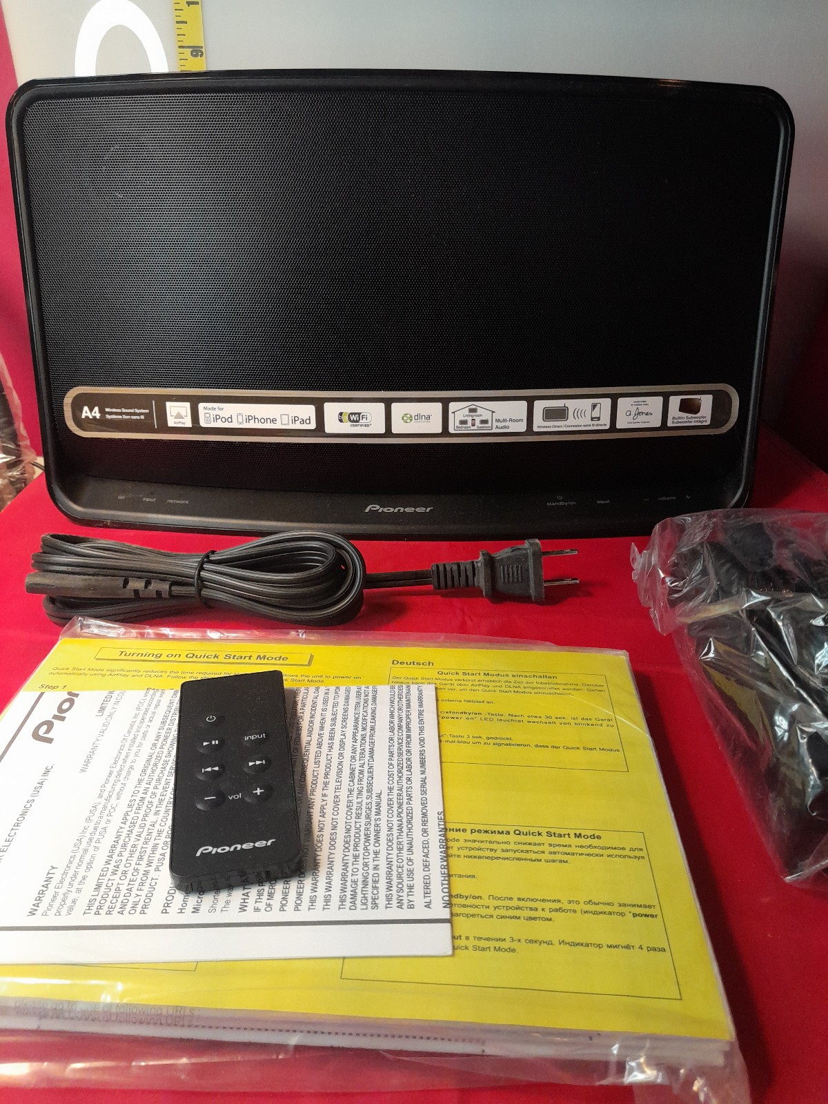 Vintage Pioneer A4 XW-SMA4-K Wi-Fi Speaker Made For.* iPhone, *iPad, *iPod.